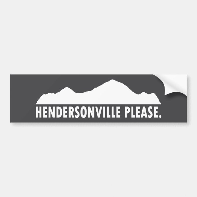 Pegatina Para Coche Hendersonville North Carolina Please (Frente)
