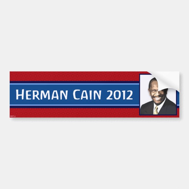 Pegatina Para Coche Herman Cain 2012 (Frente)