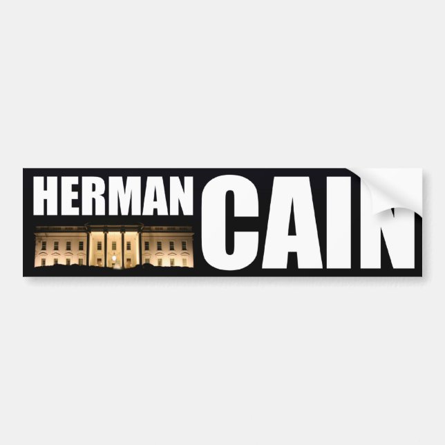 Pegatina Para Coche Herman Caín para el presidente (Frente)