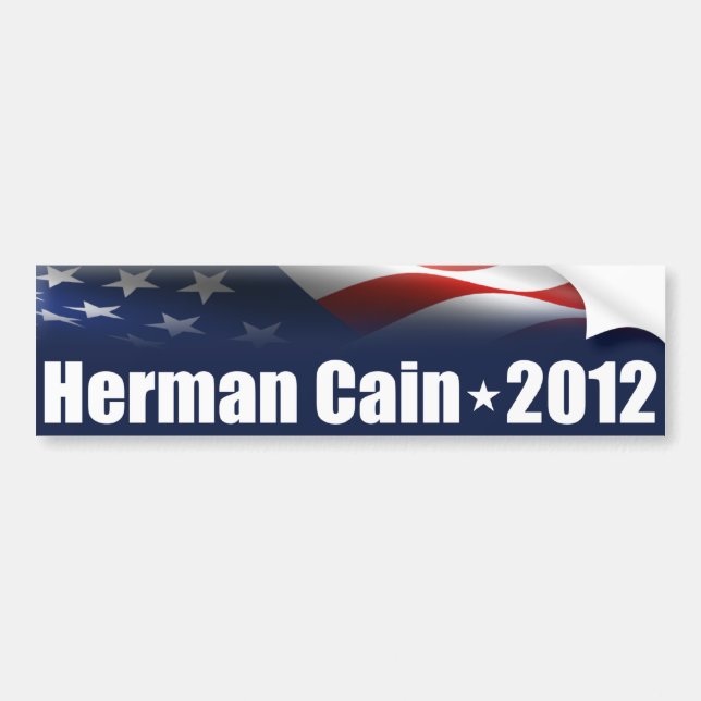 Pegatina Para Coche Herman Caín para el presidente (Frente)