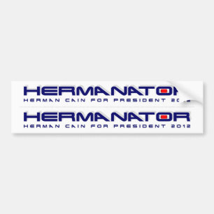 Pegatina Para Coche Herman Caín para el presidente 2012 doble