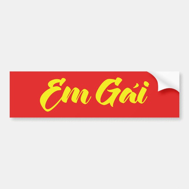Pegatina Para Coche Hermana vietnamita (joven) - Em Gái ~ Tien Viene (Frente)