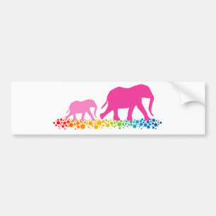 Pegatina Para Coche Hermanas del Elefante caminando