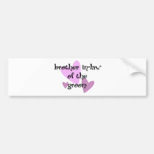 Pegatina Para Coche Hermano suegro del Groom