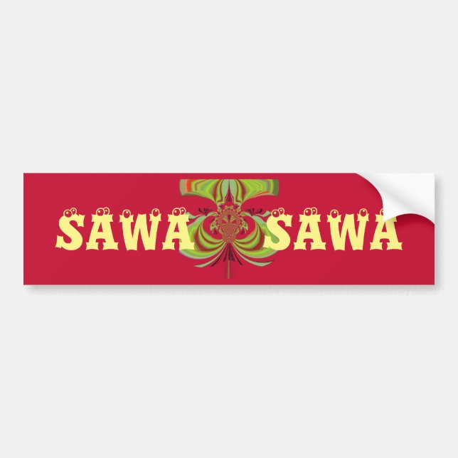 Pegatina Para Coche Hermosa Bonito única Sawa Sawa (Frente)