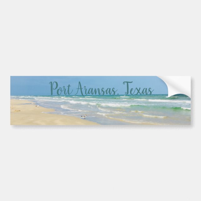 Pegatina Para Coche Hermosa playa de Port Aransas Texas (Frente)