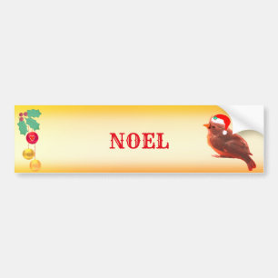 Pegatina Para Coche Hermoso pájaro Noel