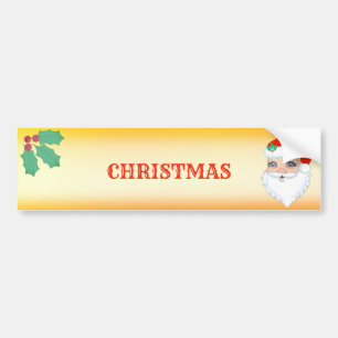 Pegatina Para Coche Hermoso Santa Claus de Navidad