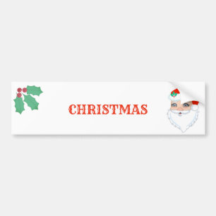 Pegatina Para Coche Hermoso Santa Claus de Navidad