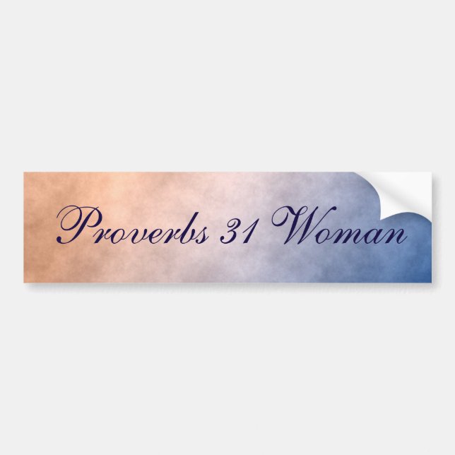 Pegatina Para Coche Hermosos proverbios 31 mujer azul y Naranja (Frente)