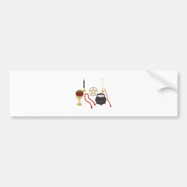 Pegatina Para Coche Herramientas de las brujas (Frente)