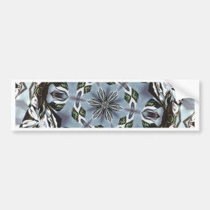 Pegatina Para Coche Hexágono de hojas de la selva y flores tropicales