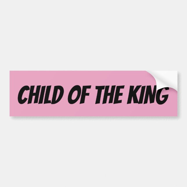 PEGATINA PARA COCHE HIJO DEL REY CHRISTIAN BUMPER STICKERS (Frente)