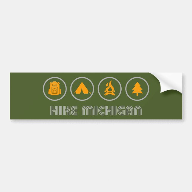 Pegatina Para Coche Hike Michigan (Frente)