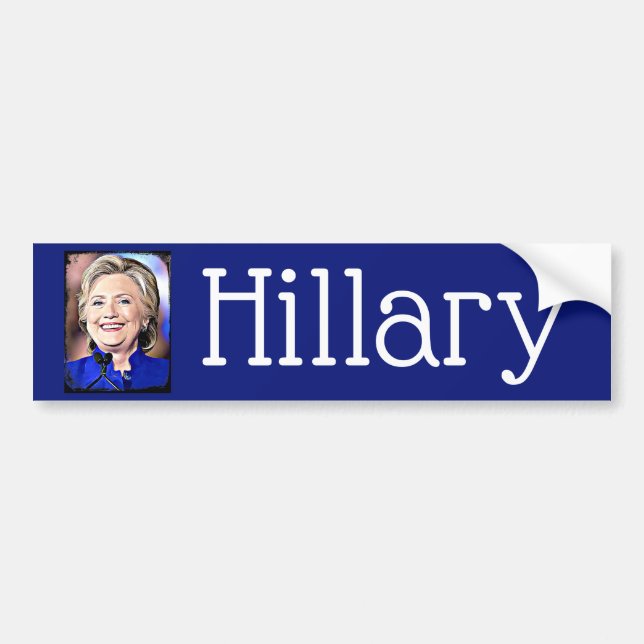 Pegatina Para Coche Hillary Clinton retrata a Bumper Sticker (Frente)