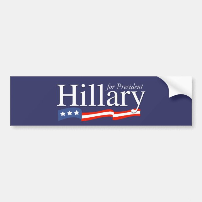 Pegatina Para Coche Hillary for President Bumper Sticker (Frente)