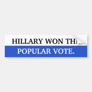 Pegatina Para Coche Hillary ganó el voto popular