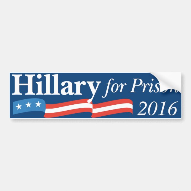 Pegatina Para Coche Hillary para la prisión (Frente)