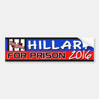 Pegatina Para Coche "Hillary para la prisión" 2016