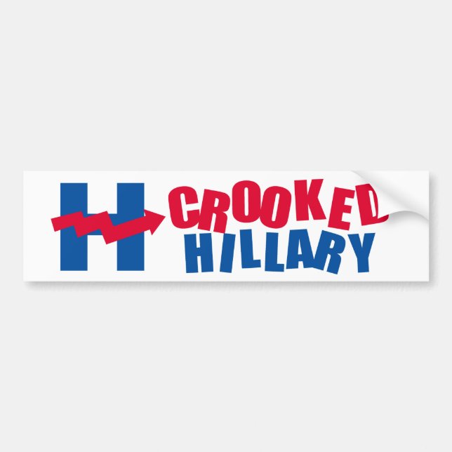 PEGATINA PARA COCHE HILLARY TORCIDA 2016 (Frente)