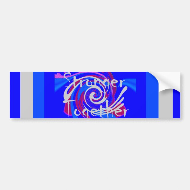 Pegatina Para Coche Hillary USA presidente Fuerte juntos espíritu (Frente)