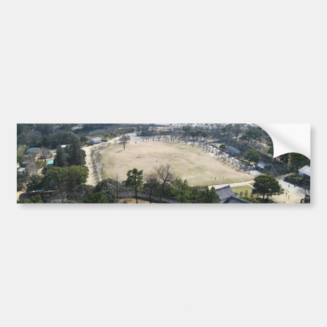 Pegatina Para Coche Himeji, Japón (Vista desde lo alto del castillo) (Frente)