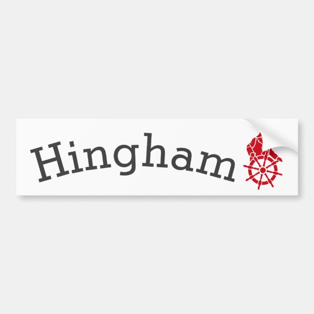 Pegatina Para Coche Hingham Massachusetts Bumper Sticker (Frente)