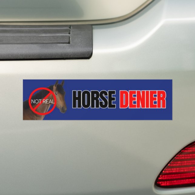 Pegatina Para Coche Hípica DENIER no son verdaderos "Bumper Sticker" (en coche)
