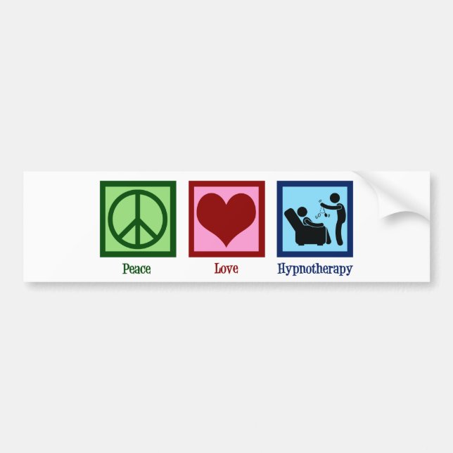 Pegatina Para Coche Hipnoterapeuta Paz Amor Hipnoterapia (Frente)