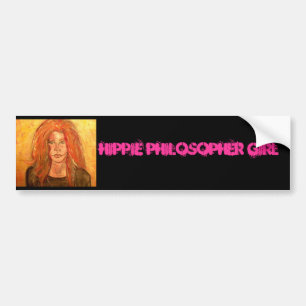 Pegatina Para Coche Hippie Philosopher Chica