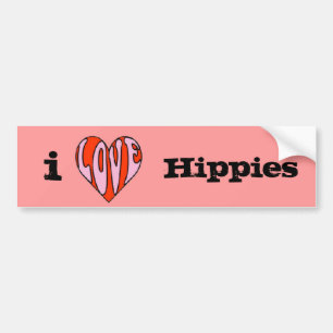 Pegatina Para Coche hippies del corazón i
