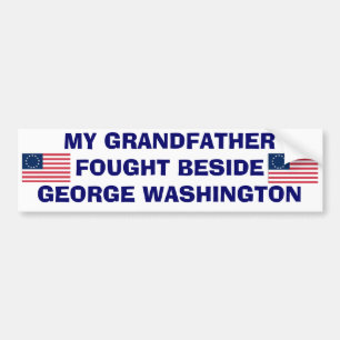 PEGATINA PARA COCHE HISTORIA AMERICANA BUMPERSTICKER
