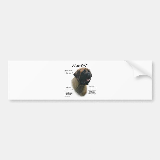 Pegatina Para Coche Historia de Apricot Mastiff (Frente)