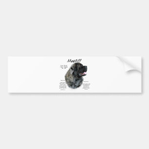 Pegatina Para Coche Historia de Brindle Fluffy Mastiff