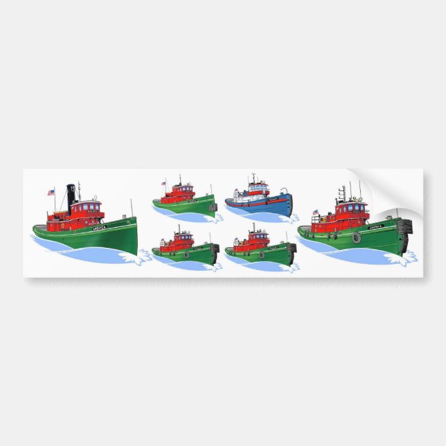 Pegatina Para Coche Historia de Tug America (Frente)