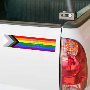 Pegatina Para Coche Historias Importan Orgullo Gay Intersección Bander