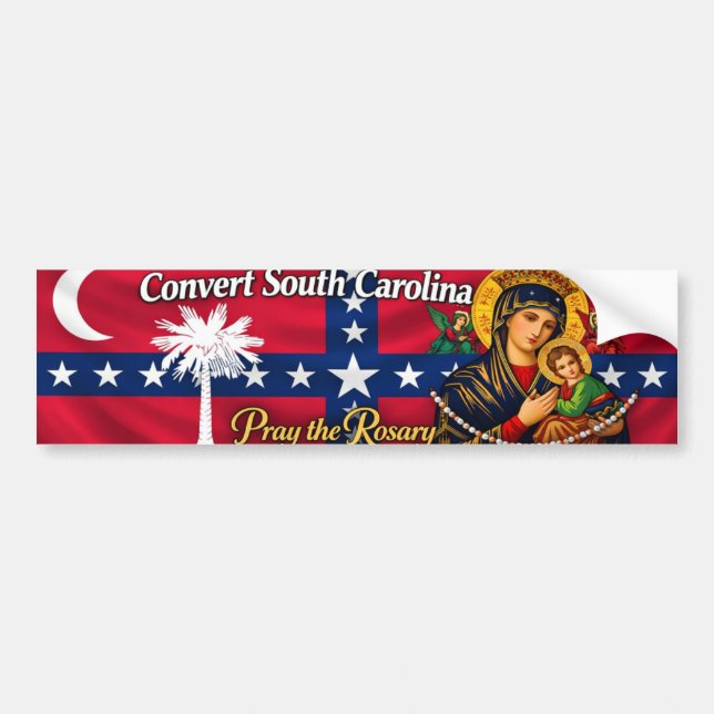 Pegatina Para Coche Historical Convert South Carolina Bumper Sticker (Frente)