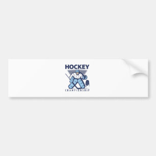 Pegatina Para Coche Hockey gracioso