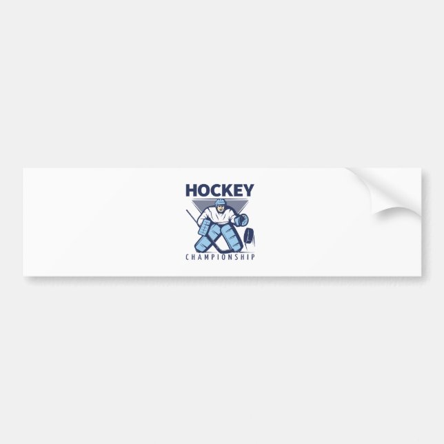 Pegatina Para Coche Hockey gracioso (Frente)