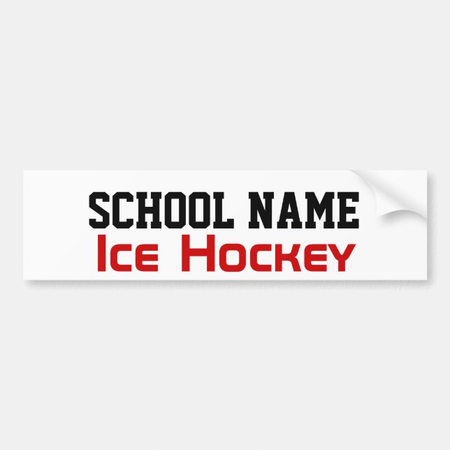 Pegatina Para Coche Hockey sobre hielo - Crea tu propio espíritu escol (Frente)