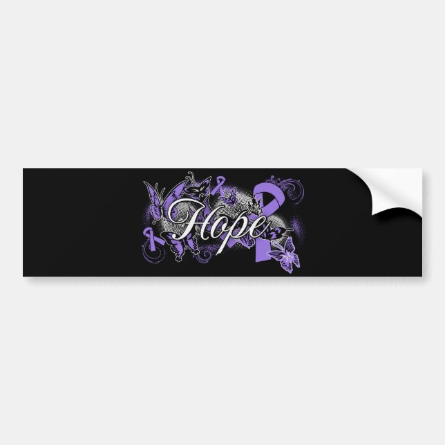 Pegatina Para Coche Hodgkins Lymphoma Hope Garden Ribbon (Frente)