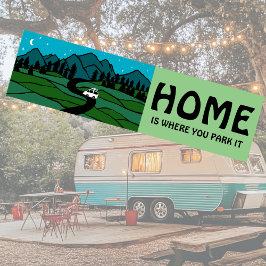 Pegatina Para Coche HOGAR ES DONDE LO APARCAMOS RVing Vanlife Camping