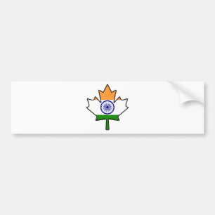 Pegatina Para Coche Hoja de arce india de la bandera