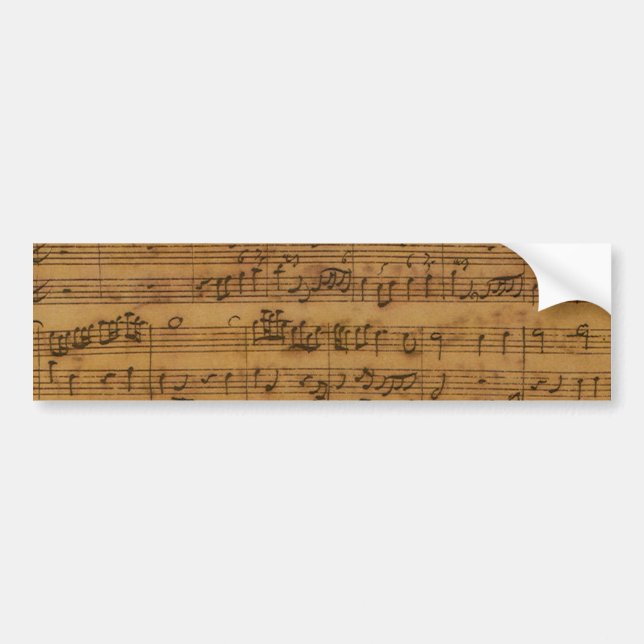 Pegatina Para Coche Hoja de época de Johann Sebastian Bach (Frente)