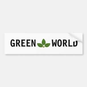 Pegatina Para Coche Hojas de Laurel Verdes Modernas Personalizadas