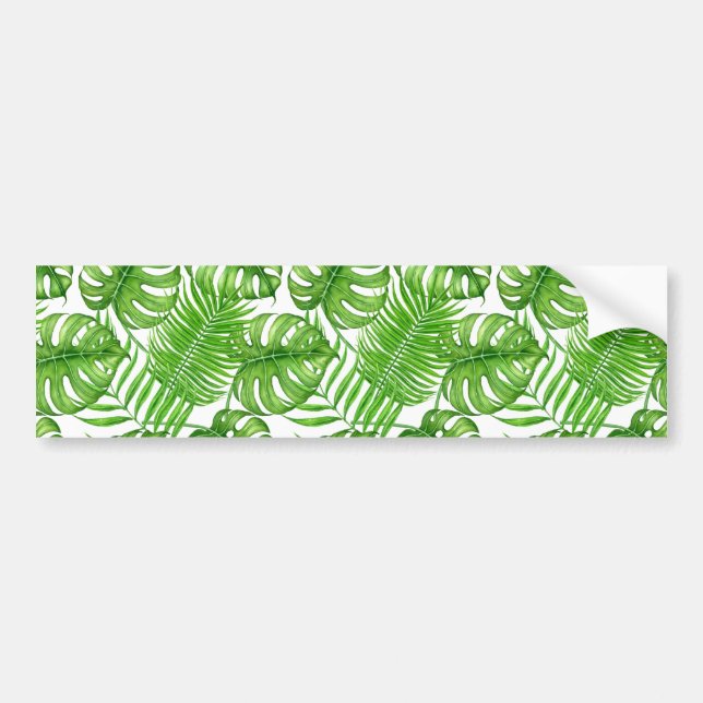 Pegatina Para Coche Hojas tropicales (Frente)