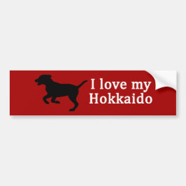 Pegatina Para Coche Hokkaido Perro Amor