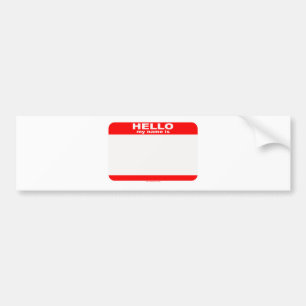 Pegatina Para Coche Hola mi nombre es copia EN BLANCO