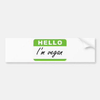 Pegatina Para Coche Hola soy vegano