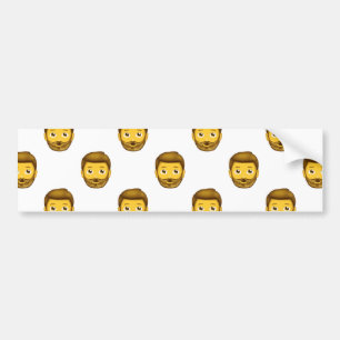 Pegatina Para Coche hombre barbudo de emoji